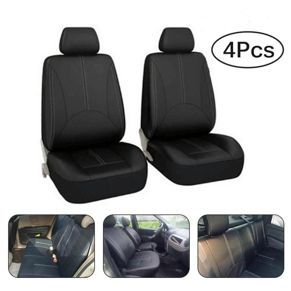 thumbnail image 1 of Juego de fundas universales para asientos de coche de cuero sintético para las cuatro estaciones, protector de asiento de automóvil totalmente envolvente, cojín para coche, accesorios para coche, 1 of 5
