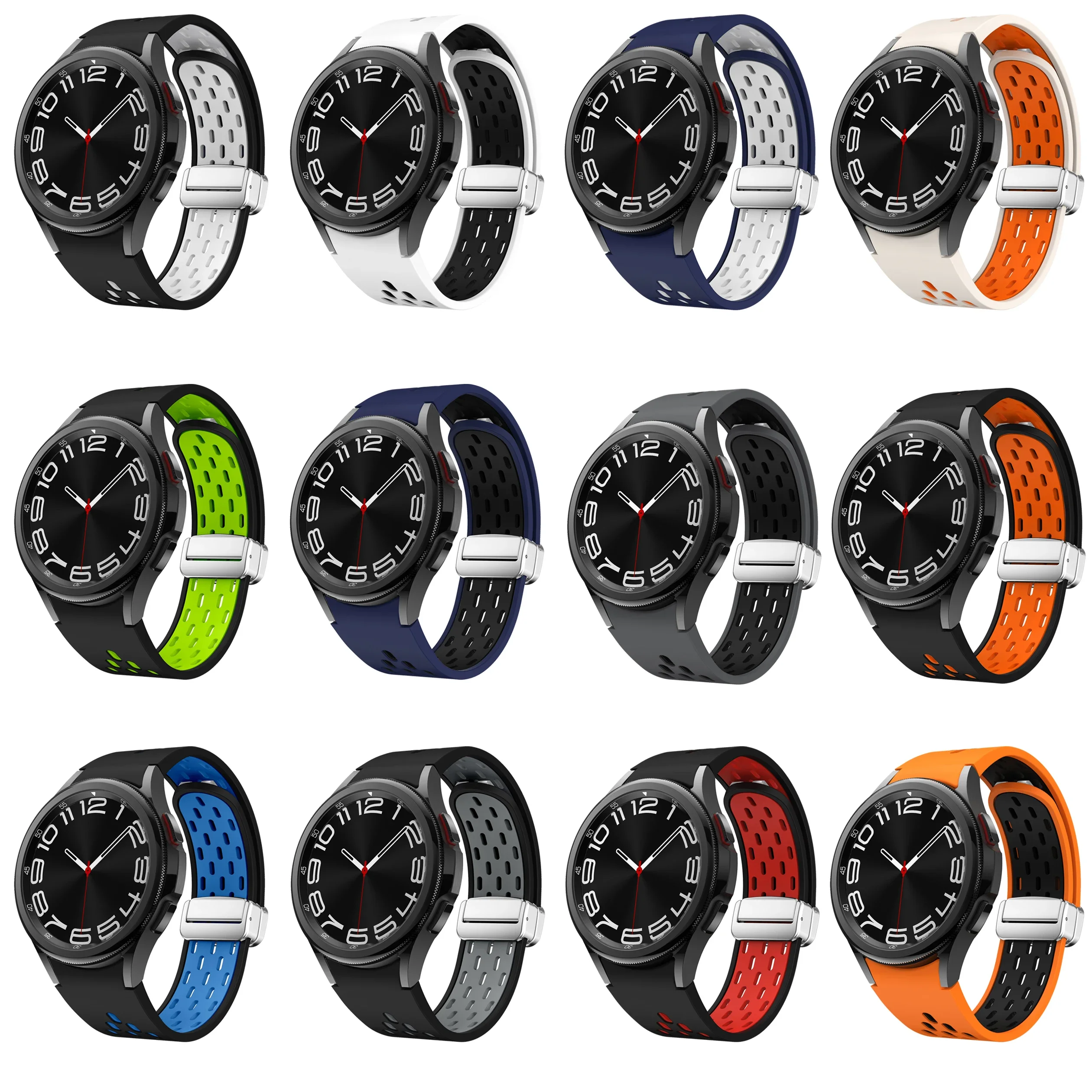 Magnetic Silicone Strap with No-Gap Design and Secure Buckle