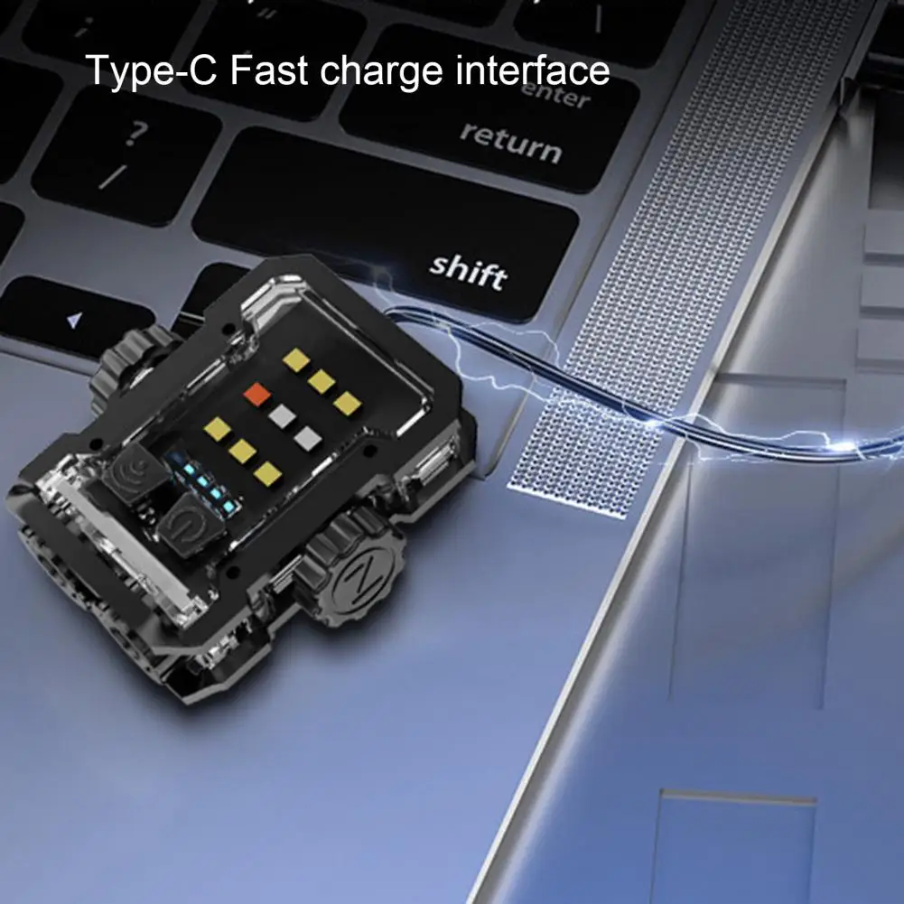 Portachiavi Luce Dimmerabile Torcia Ricaricabile Impermeabile Lampada Frontale A Led Lampada Da Lavoro Con Portachiavi Vivavoce Luminoso Dimmerabile