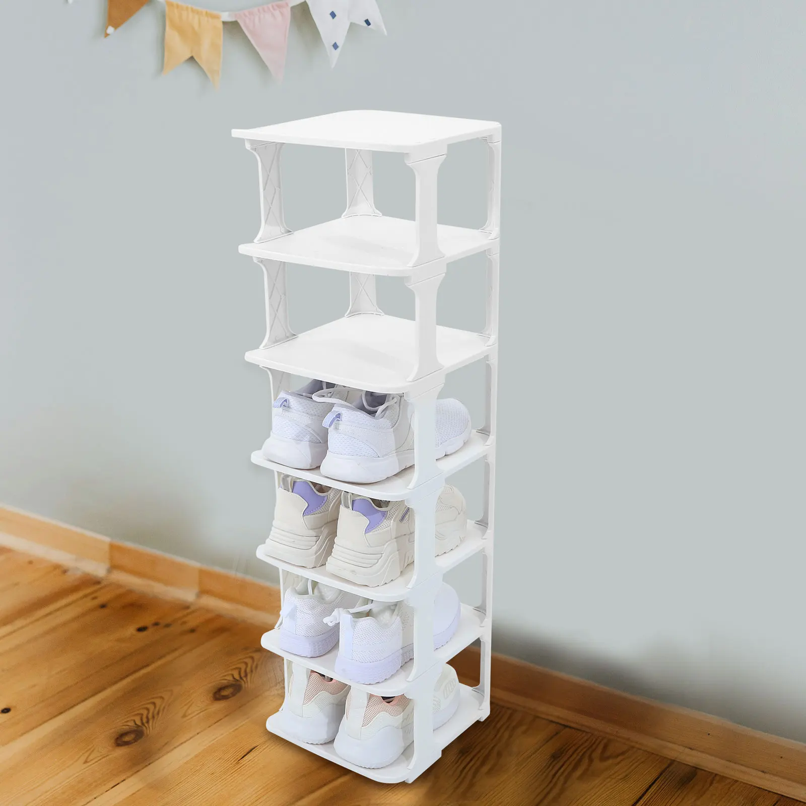 

Shoe Rack Storage Organizer 7-9laye Shoe Cabinets Shoes Storage Rack Space Saving Sneakers Organizer For Wall Corner Shoes Shelf