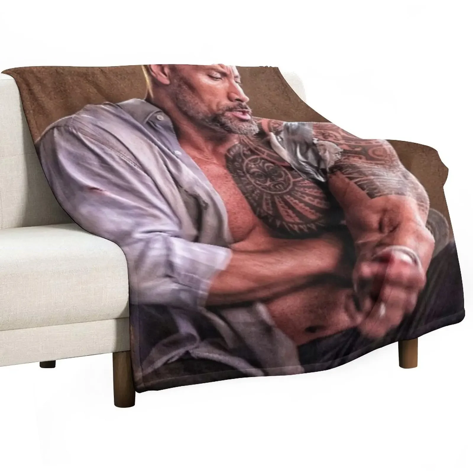 

dwayne johnson Throw Blanket Custom Luxury Thicken Tourist Decoratives Blankets