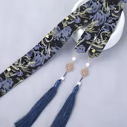 Vintage Tassel Bow Hair Ribbons - Chinese Style Headdress Accessory (Hair band - A)