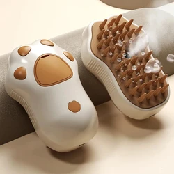 All-in-One Electric Pet Grooming Brush with Massage and Steam功能 (Kaki)