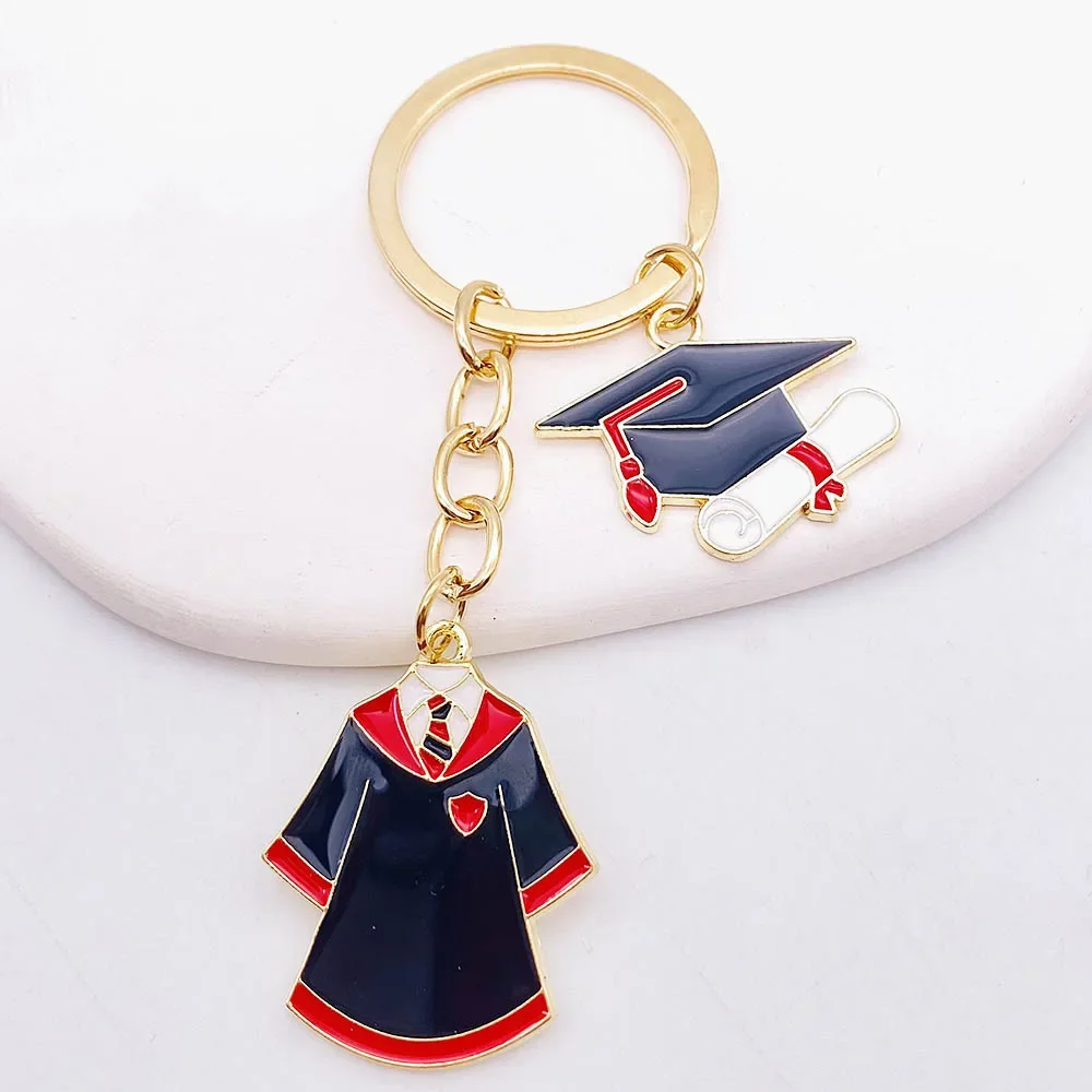 

New Graduation Season Souvenir Pendant Keychain Bachelor's Clothing Hat Award Key Chains Graduated Student Keyring Gift