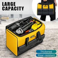 Sac à outils de 17 pouces, grand sac à outils avec 6 poches extérieures, sac à outils pour électricien, pour les amateurs de bricolage et les artisans 6