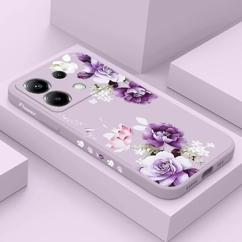 Elegant Peony Silicone Phone Case - Stylish and Durable Cover