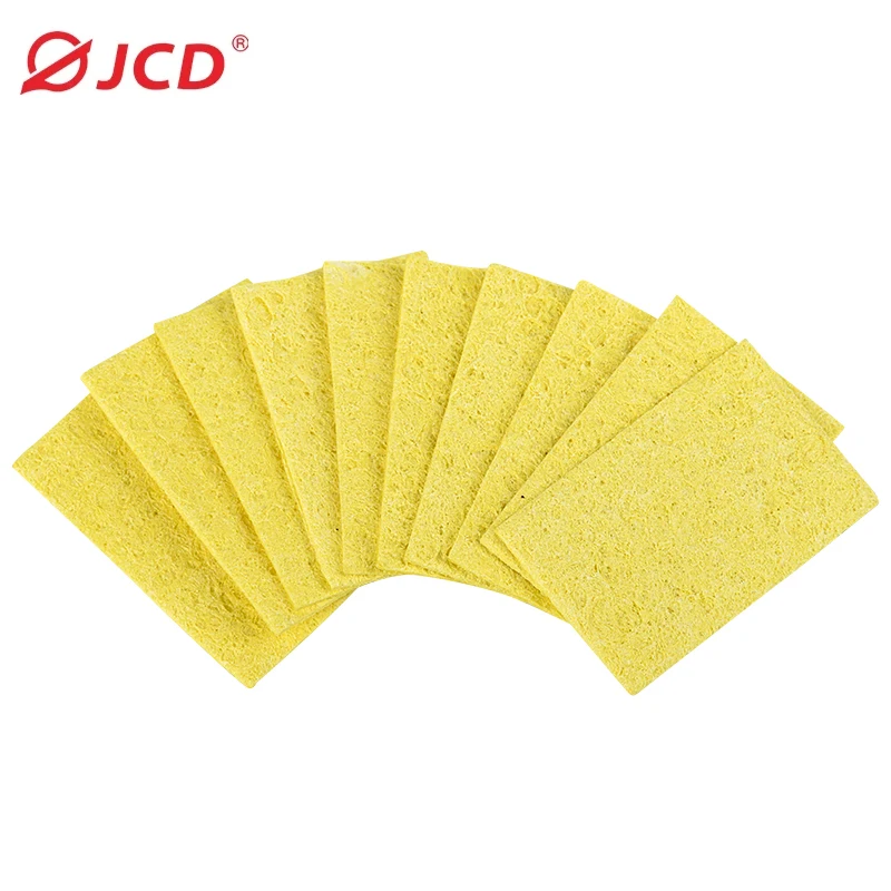 Esponja limpiadora para soldar, almohadillas de limpieza para puntas de soldador, color amarillo, de alta calidad, 10 unids/lote