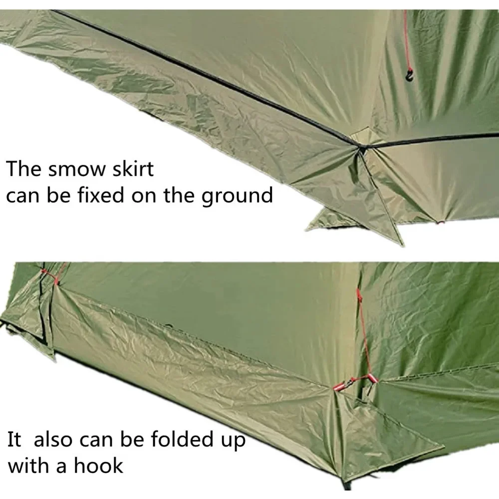 Tente Tipi en Toile Coton Tente Pyramide Tipi Indien pour 3~4 Personnes