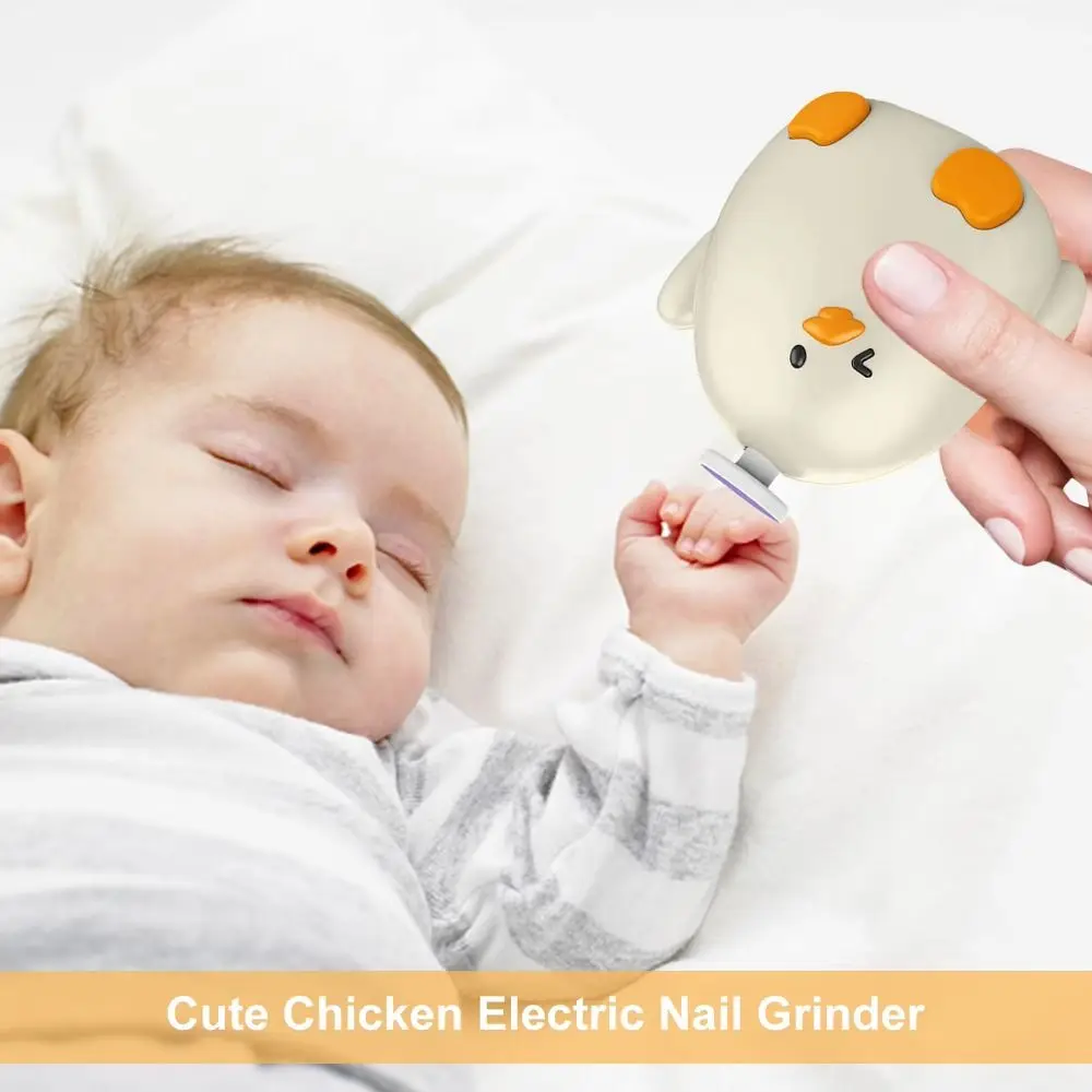 Cartoon Electric Baby Nail Trimmer Chicken Shape Portable Baby Nail Clipper Automatic BPA-Free Electric Nail Clipper