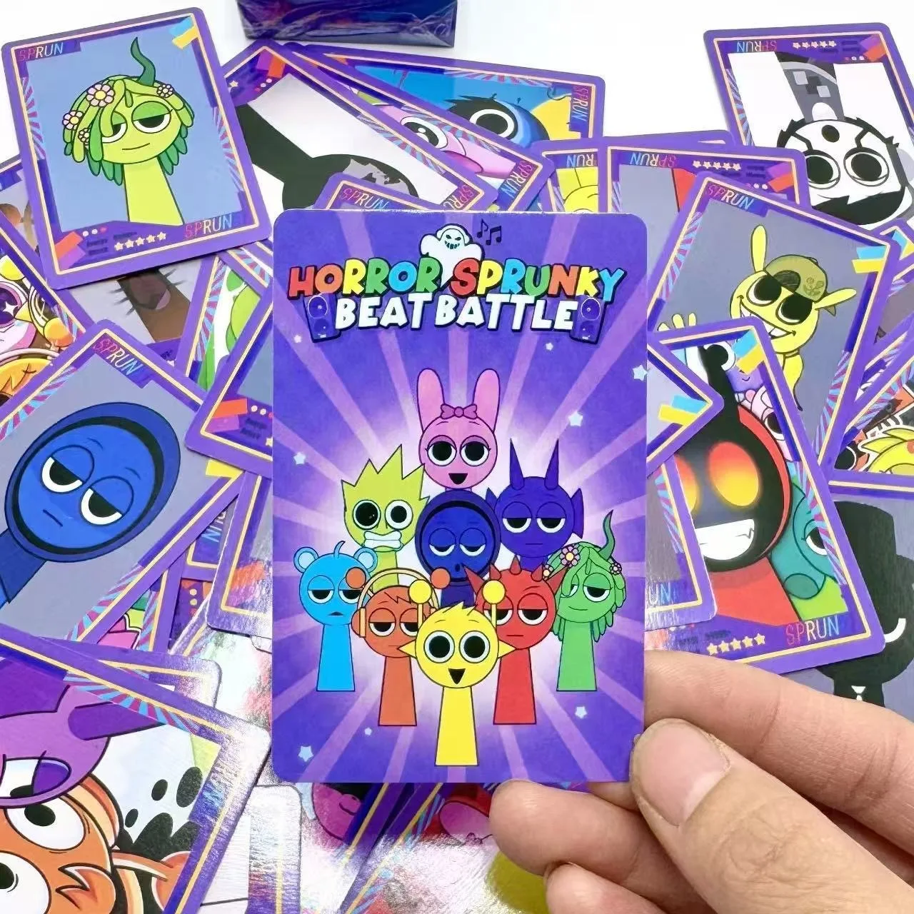 54pcs Incredibox Sprunki Double Sided Printing Card Cartoon Lomo Cards HD Photocard Kids Gift Collection Cards kpop photo cards,photo cards,comics photo cards,manga photo cards