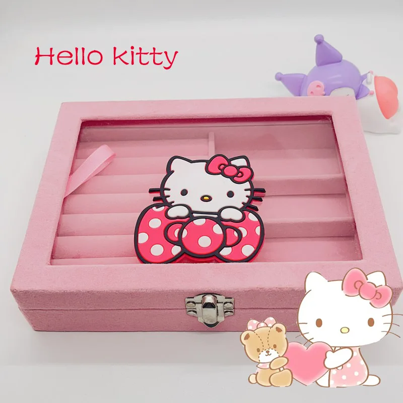 Sanrio Hello Kitty Gift Box Gift Bag Original High-end Necklace Ring  Packaging Box Cute Children Ladies Jewelry Gift Box Set 
