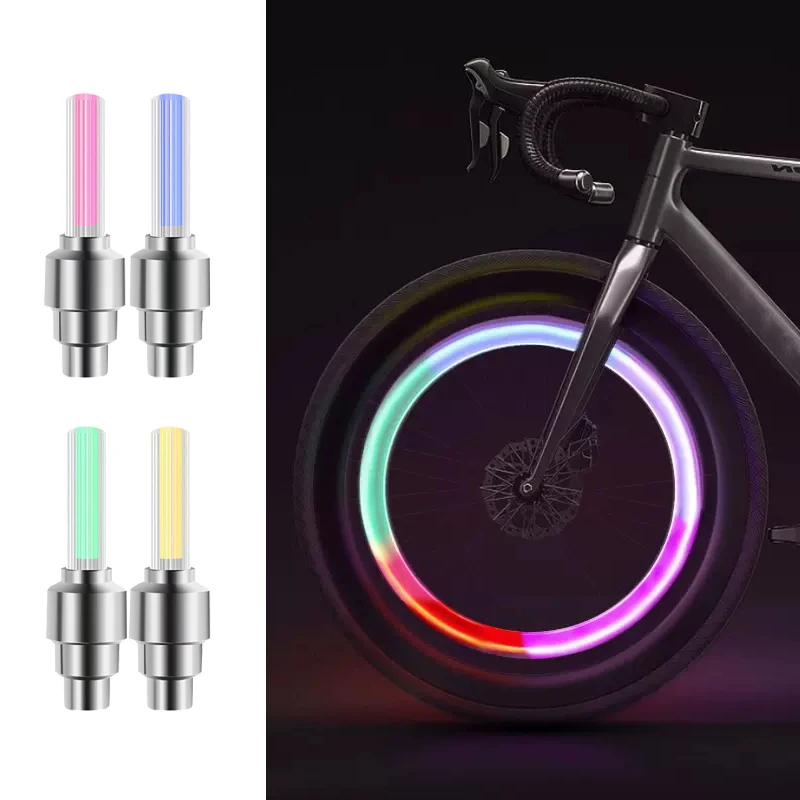 

2Pcs Bicycle Wheel Tire Light Mini Vibration Shining Led Light With No Battery Bike Night Riding Warning Lights Bike Accessories