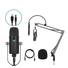 

USB Capacitor Microphone Set Home Computer Recording Game High Sampling Noise Reduction Monitor Wired Microphone