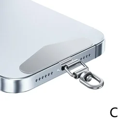 Ultra - Thin Anti - Loss Metal Phone Lanyard Clip with Strong Adhesive (C)