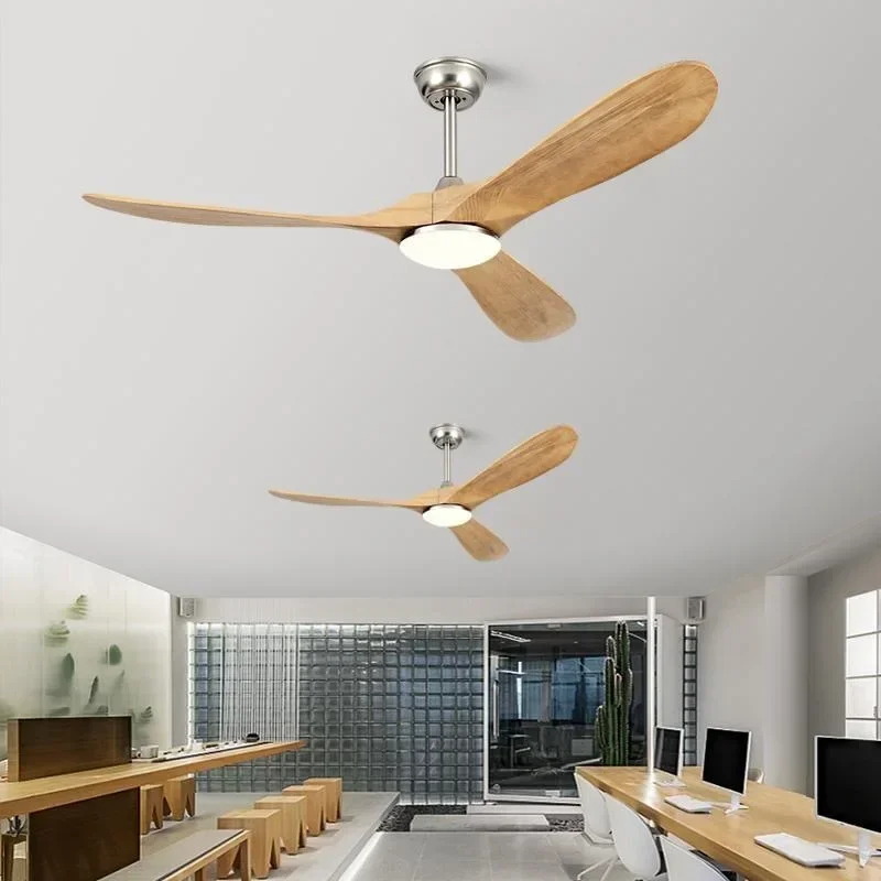 52 60 70 Inch Ceiling Fan Industrial Vintage Wooden Ventilator No Light Remote Control Decorative Blower Wood Retro Large Fans