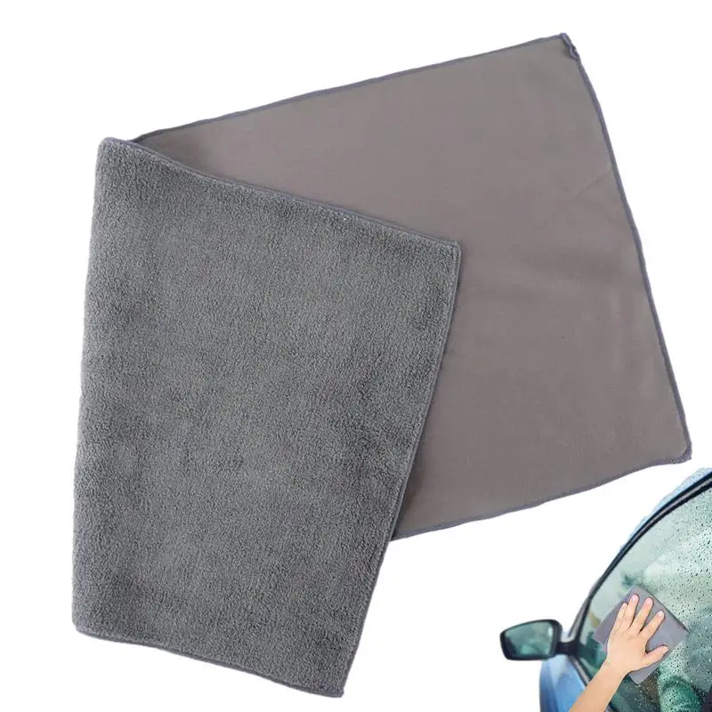 

car wiping towel Soft All-Purpose Double Sided Car Wash Cloth Quick Absorption Non-deerskin suede glass cleaning accessories