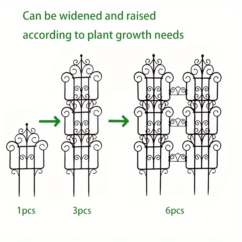 6pcs Garden Fence-Enhance Your Outdoor Space with European Plastic Fence & Imitation Iron Art Balcony Garden