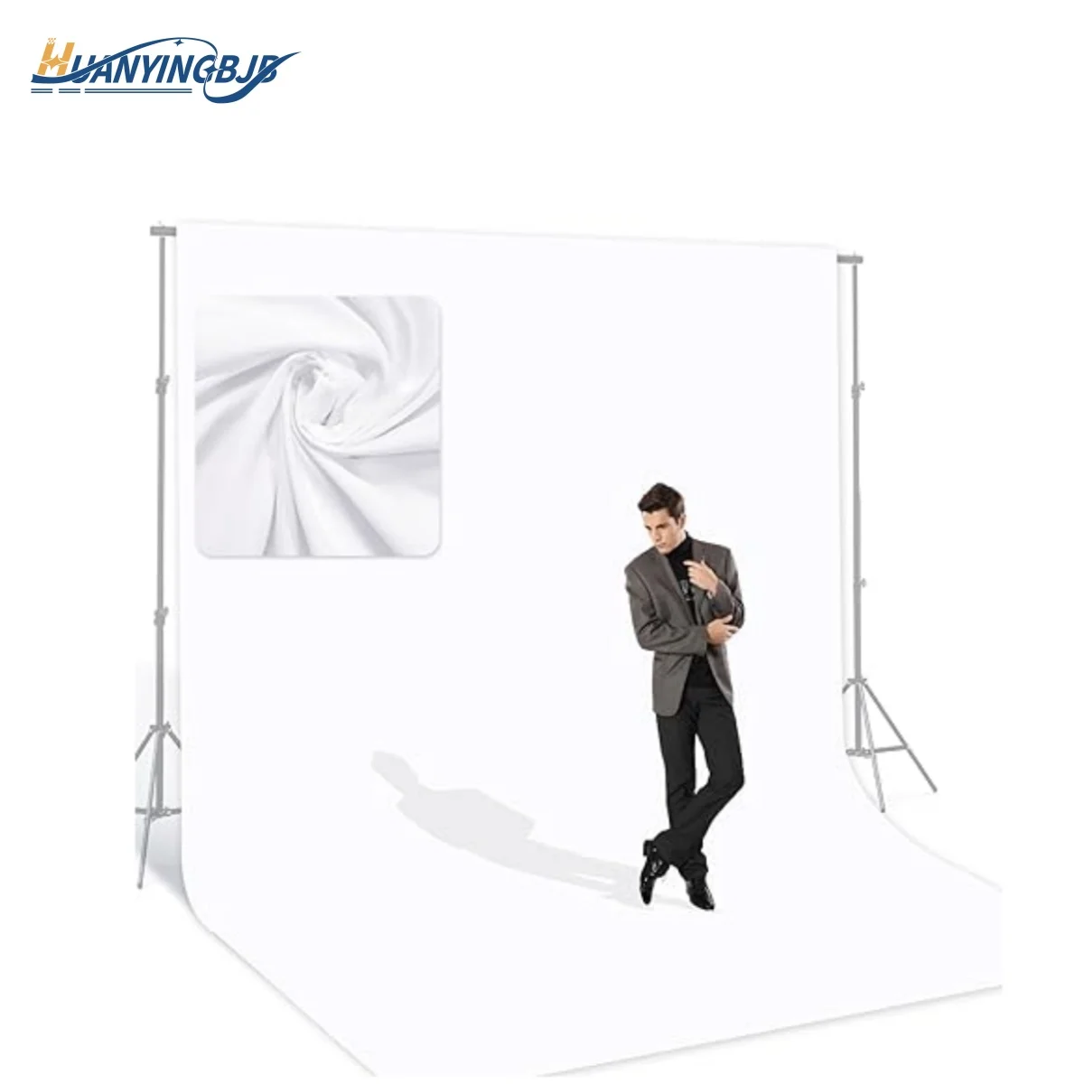 

White Solid Color Backdrop Screen Photographic Background Cloth Muslin Cotton Chroma key For Photo Studio Video Parties Curtain