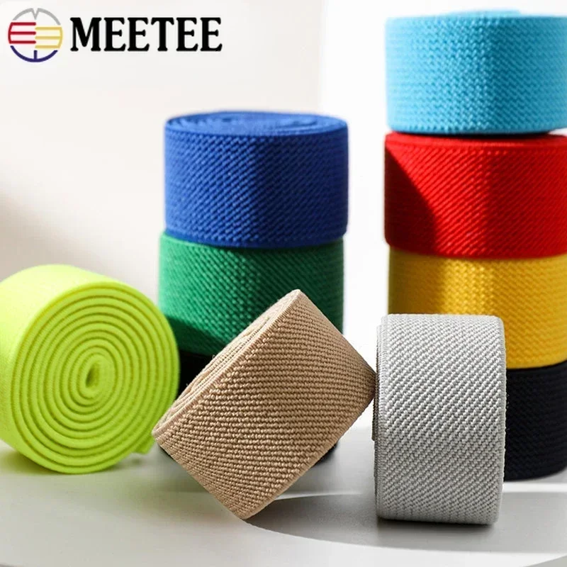 

5Meters 10-50mm Elastic Bands for Trousers Waist Rubber Band Stretch Webbing Tapes Belt DIY Underwear Clothes Sewing Accessories