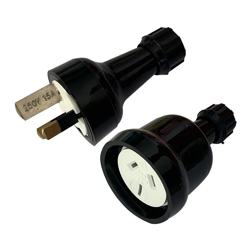 AU NZ Plug Adaptor Assembled Rewireable Female Male Wire Socket Outlet 3 Prong Electrical AC Extension Cord Grounded Rewire SAA,plug adapter