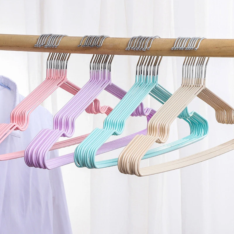 Coat Hanger Thick Household Traceless Simple Coat Hanger Metal Adult Children With Non-slip Notch clothes hangers
