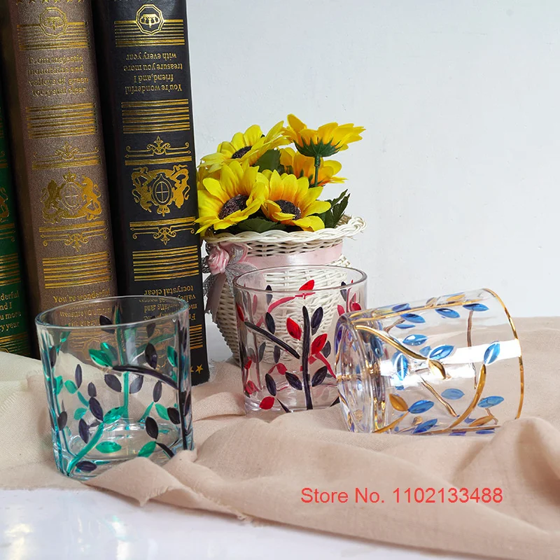 Latest Italian Zecchin Design Murano Glass Cup National Quintessence Hand Painted Wineglass Smart Soul Whiskey Tumbler Gift