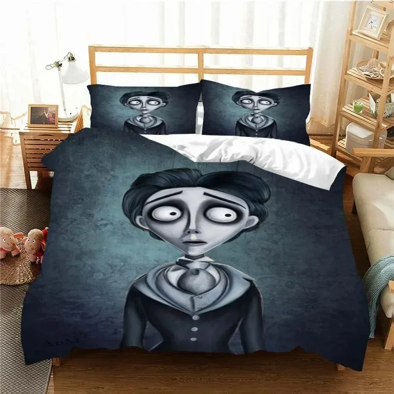 love animated film corpse bride Bedding Set Single/Twin King Duvet Cover home Bedroom Decor Bedspread Pillow Cover 6