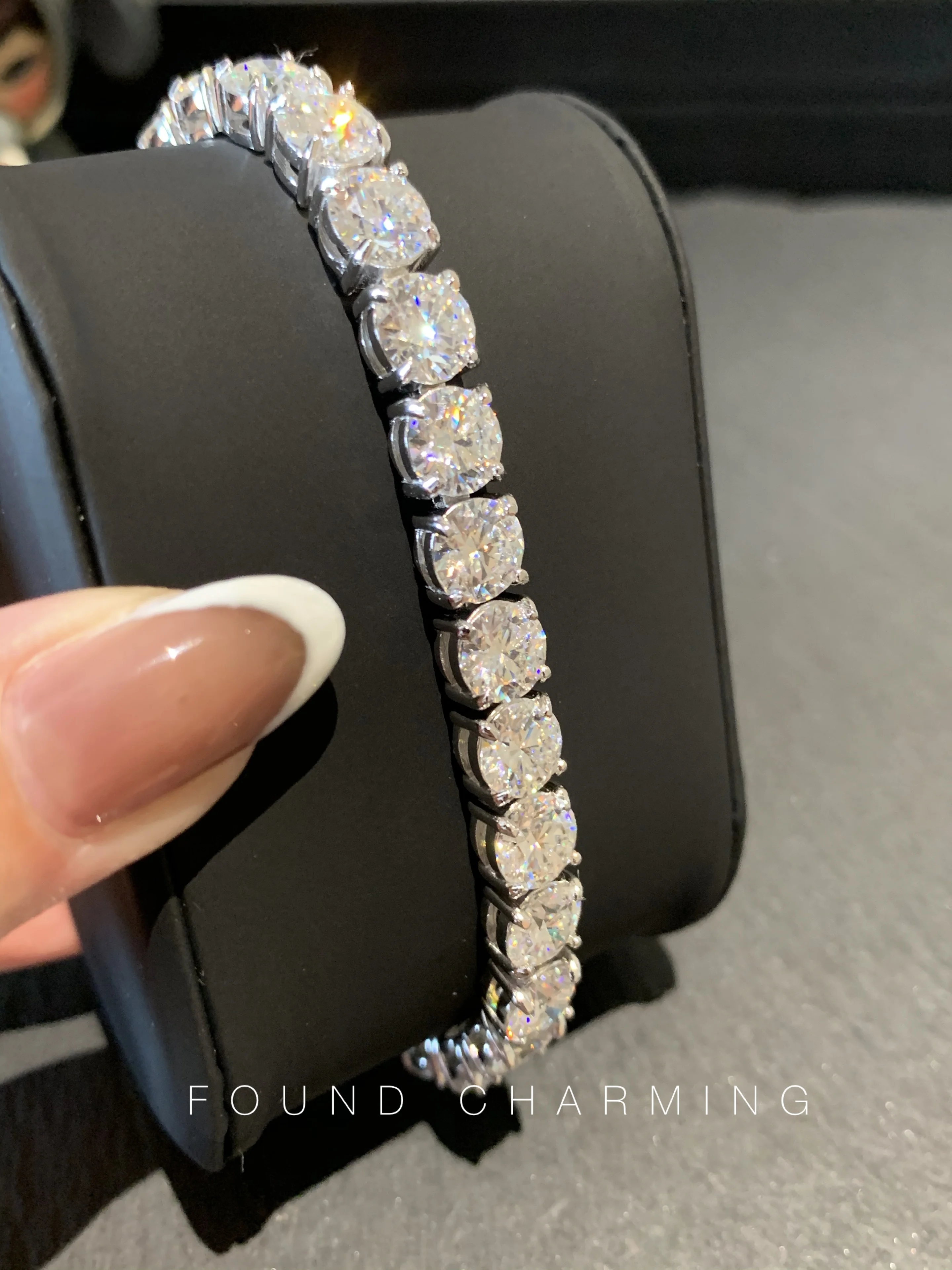 6,5 мм Icedout Bling Модный D цветной Муассанит, браслет, хип-хоп, ювелирные изделия для мужчин и женщин (art.: 3920c29b7fdff) - 3920c29b7fdff