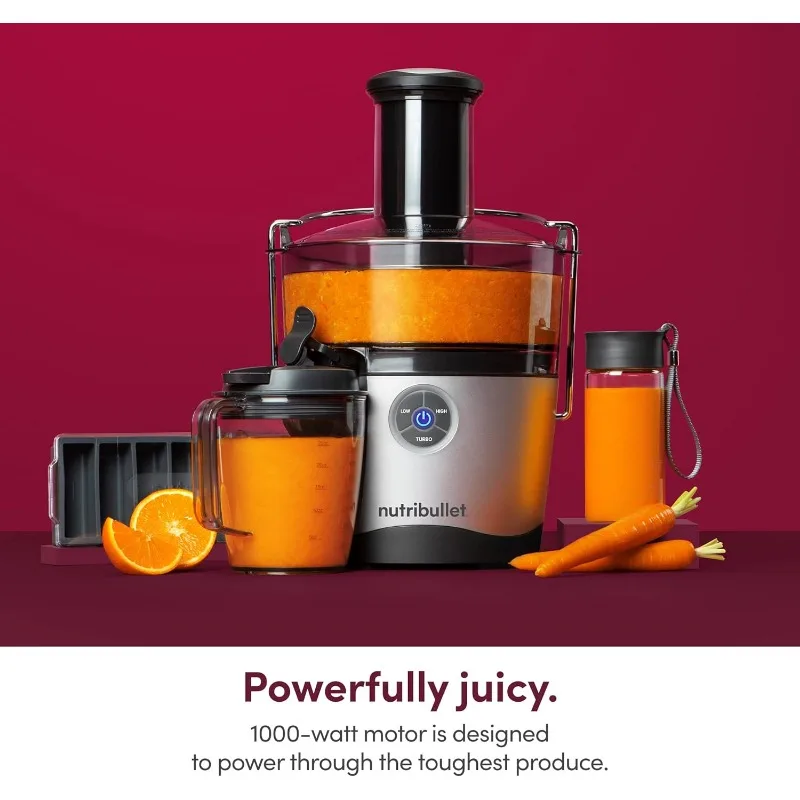 NutriBullet Juicer Pro Centrifugal Juicer Machine for Fruit, Vegetables, and Food Prep, 27 Ounces/1.5 Liters, 1000 Watts, Silver 6