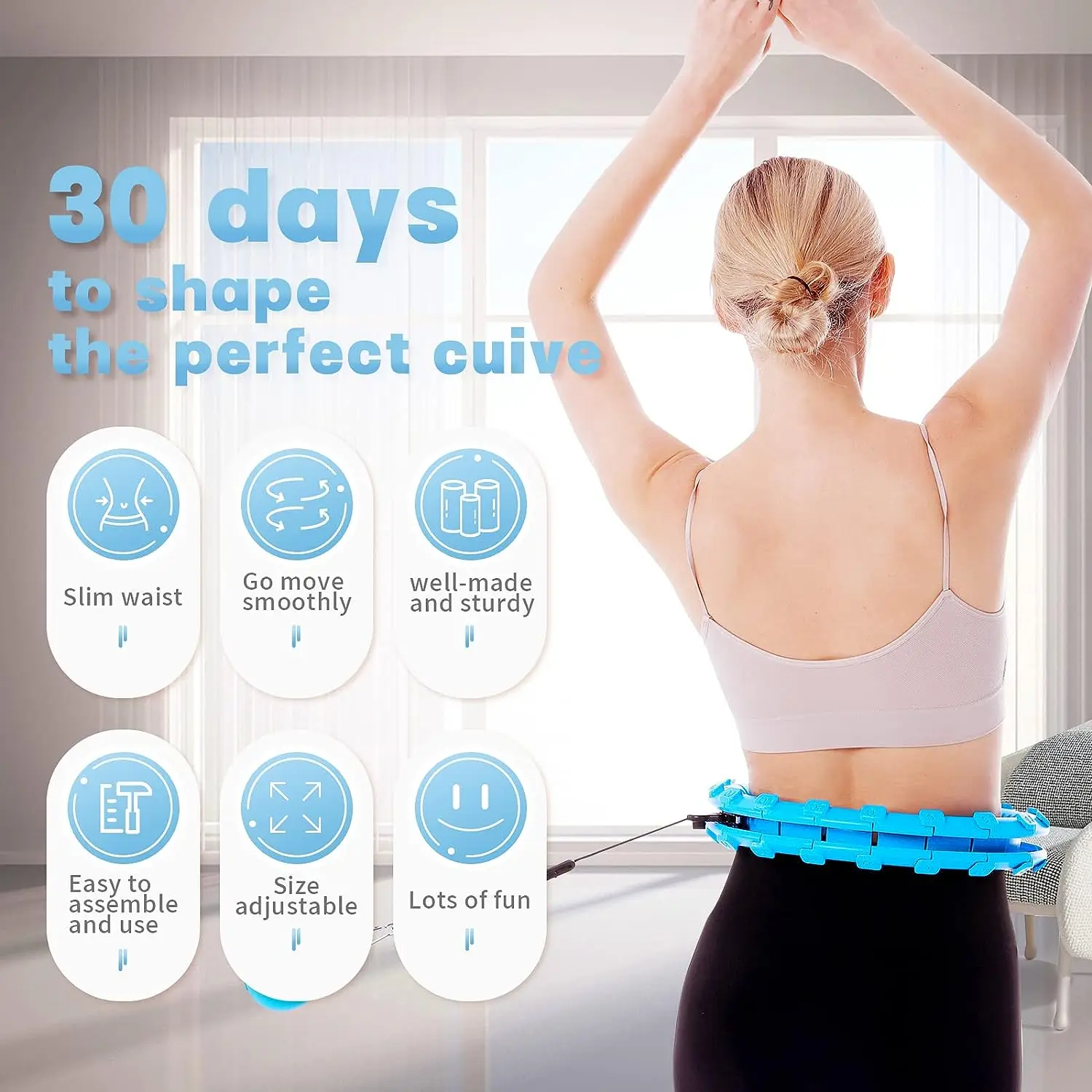 Weighted Hula Fitness Hoop for Adults Weight Loss fitness hoop
