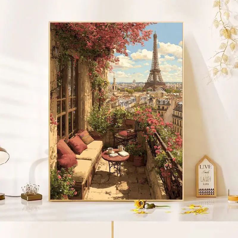 GATYZTORY City Paint By Number Picture On Canvas 3