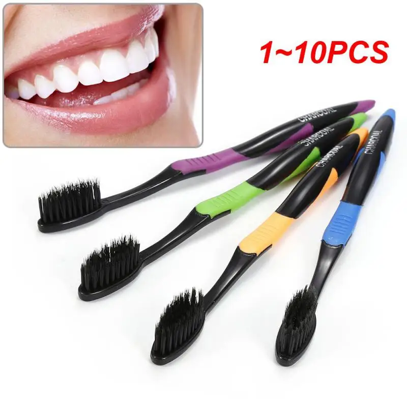 

1~10PCS Adults Bamboo Charcoal Toothbrush Soft Nano Bristle Adult Toothbrushes Healthy Cleaner Tooth Brush Set Dropshipping