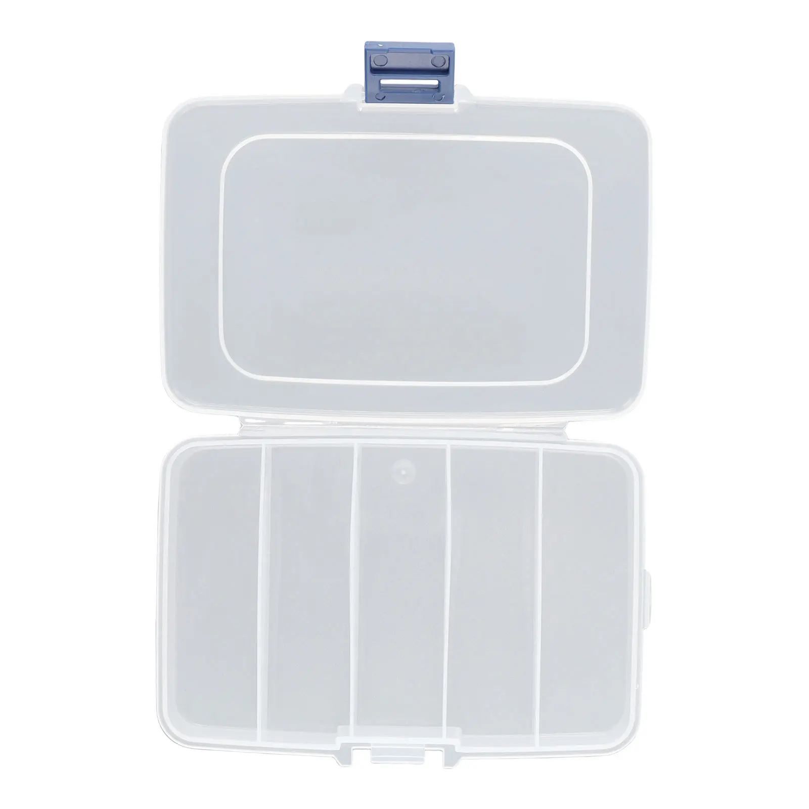 

14.3*9*3.5 Cm Translucent Tool Box Five Compartment Screws IC Storage Box Craft Organizer Small Part Container Case Hook Design