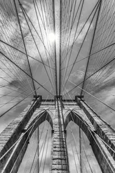 Monochrome Urban Elegance: Iconic Cityscapes Art Canvas Mural - 40x60cm No Frame (PURPLE)
