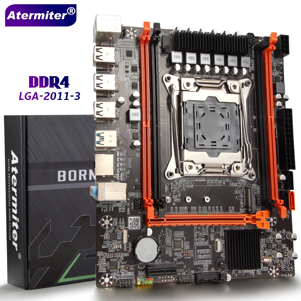 Atermiter D4 X99 Motherboard Slot LGA2011 3 USB3.0 NVME M.2 SSD Suporte ...