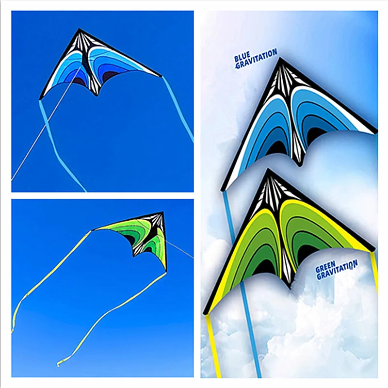Spedizione Gratuita Cartoon Blue Green Gravity Kite Giant Outdoor Games Giocattoli Gonfiabili Kite Professional Dragon Fly Sports
