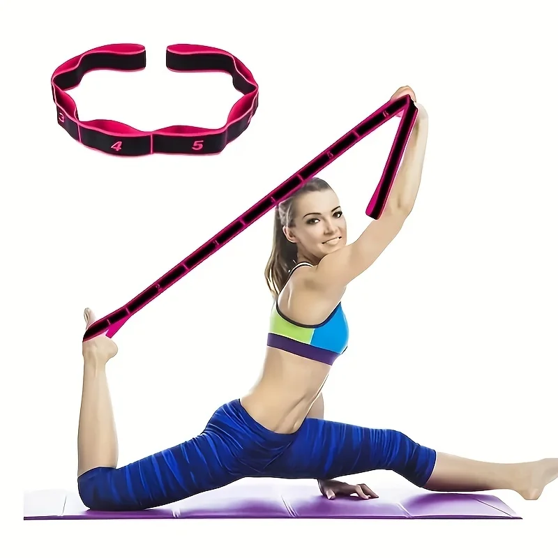 Yoga elastic Resistance Band 8 separate rings Gymnastics stretch resistance band Gym elastic fitness training