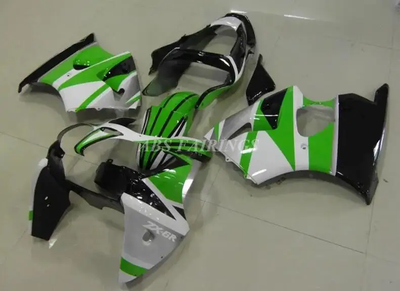 

Новый комплект обтекателей из АБС-пластика подходит для KAWASAKI ZX-6R 2000 2001 2002 ZX6R 636 00 01 02 Комплект кузова зеленый черный белый