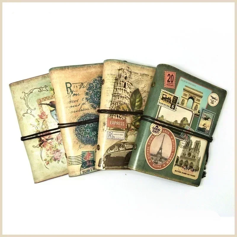 New Vintage Stationery PU Leather Notebook Creative Kraft Paper Planner Sketchbook Agenda Diary Notebooks School Writing Supply - 2