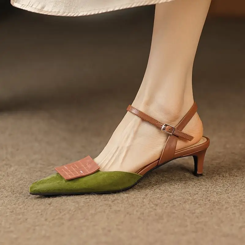 

2023 New Arrival Natural Genuine Leather Women Shoes Important Occasions Summer Club Party High Heel Shoes Women Sandals