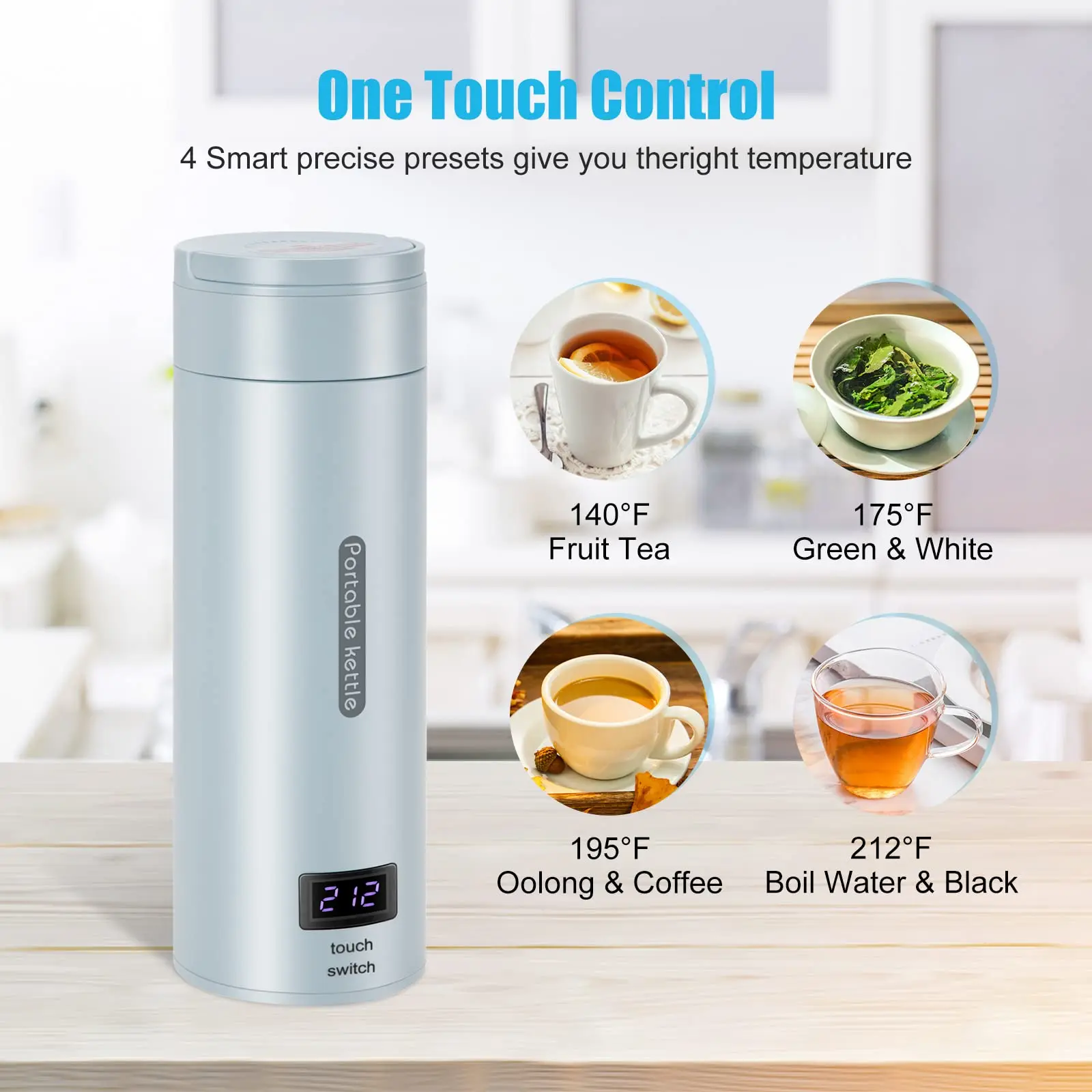 Small Electric Tea Kettle Travel Portable Mini Coffee Kettle, 4 Variable  Presets, Personal Hot Water Boiler 304 Stainless Steel - AliExpress