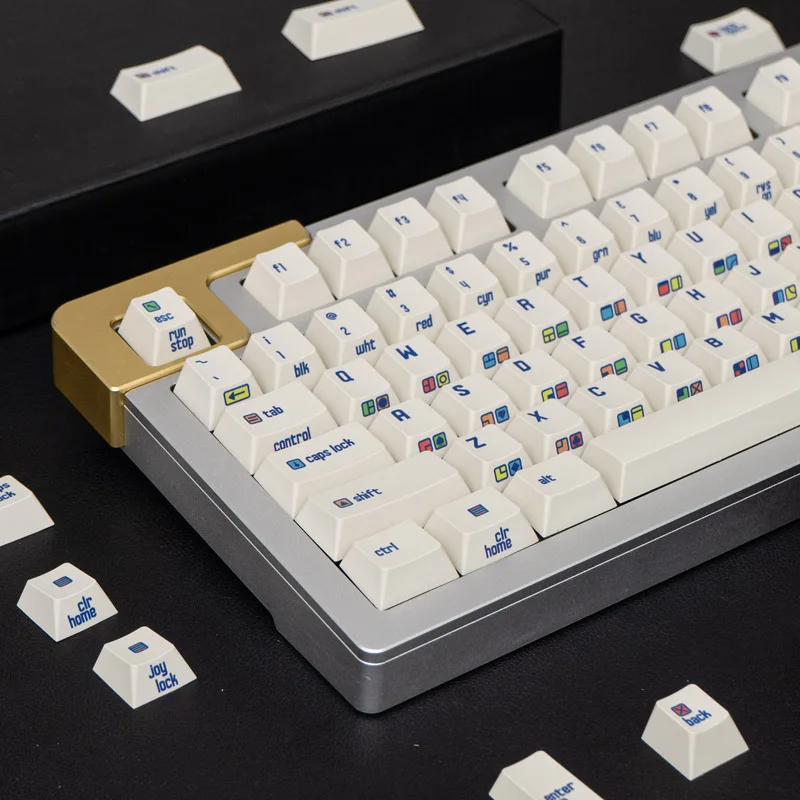 Commodore 64 Styled Keycap Set,C64 Theme Key Caps for Mechanical Keyboard,Cherry Profile