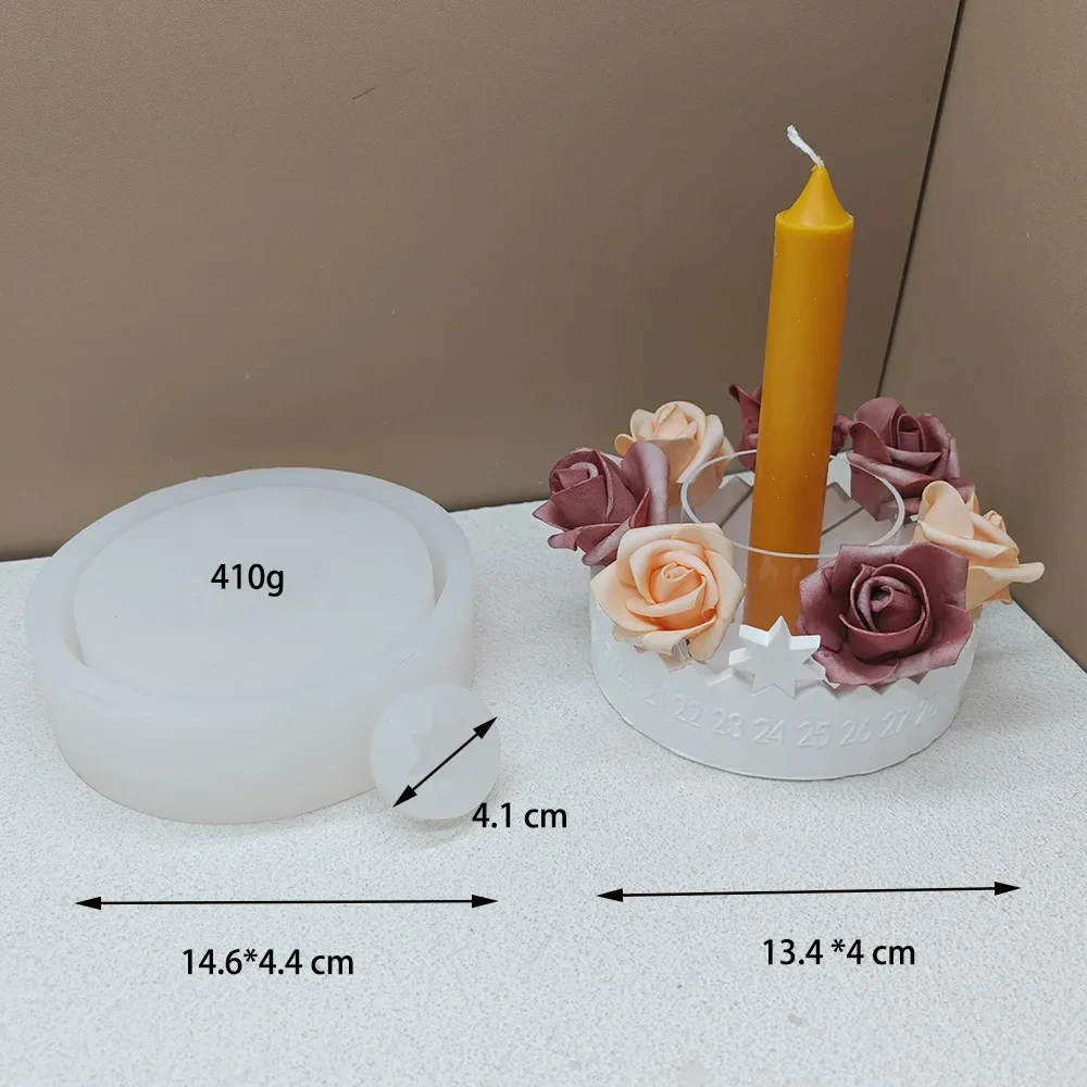 Ring Calendar Candle Holder Storage Resin Silicone Mold Cement