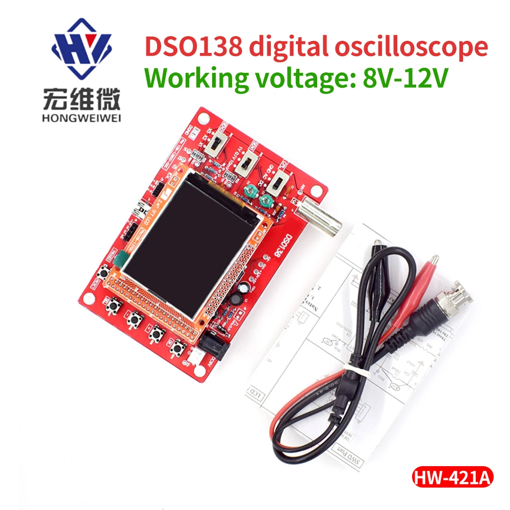 DSO138 2.4Inch Tft Digital Oscilloscope 1Msps Kit Parts Making Electronic DIY KIT Diagnostic-Tool Learning Set MCU Control Modul