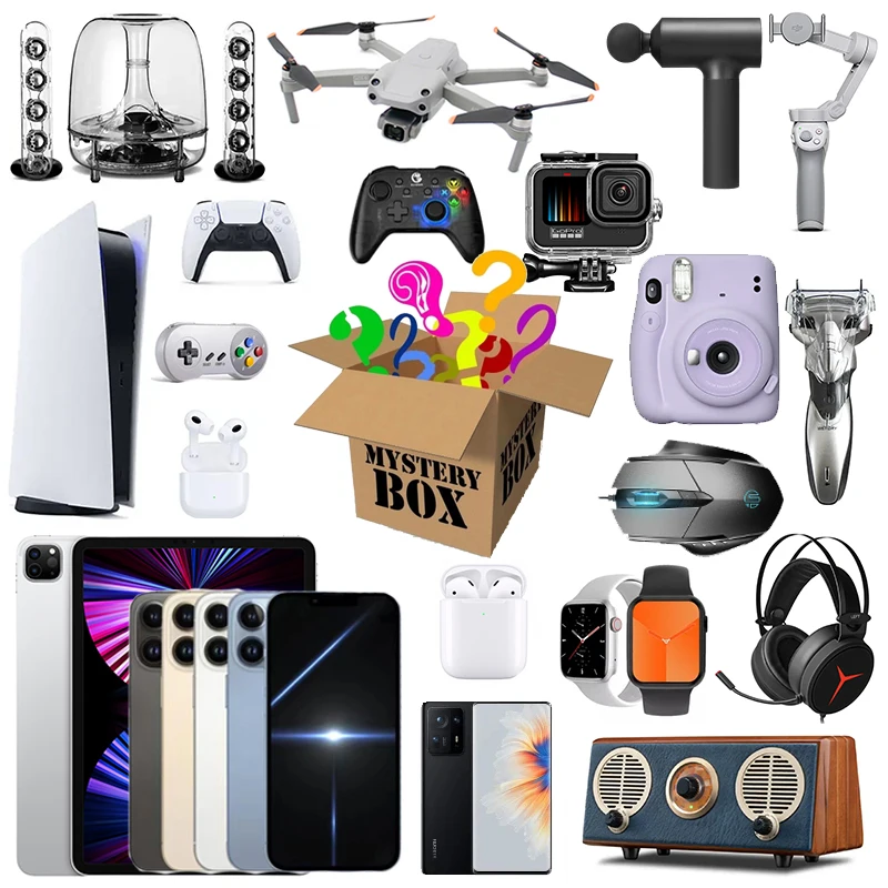 Mystery Box 100% Surprise Gift Premium Electronic Product Boutique Random Item Lucky Christmas More Waiting for You |