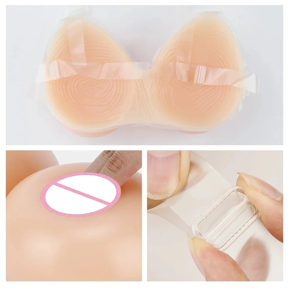Silicone Artificial False Breast Form Realistic Boobs Enhancer Pad Chest Shemale Transgender Crossdress Drag Queen Sissy Cosplay