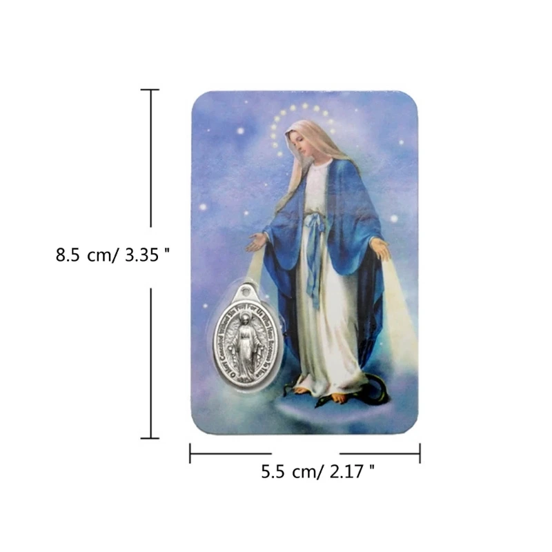 Christian Character Card Double Side Figure Card Embossed Italian Culture Cards R7UB