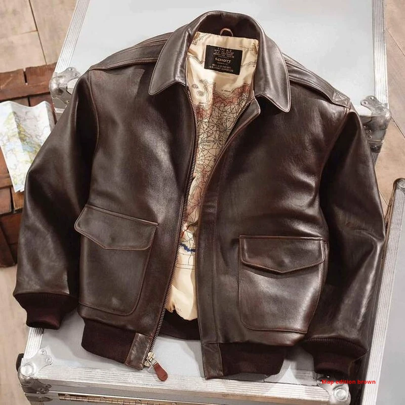Retro Oversized Motorcycle Jacket American Air Force Pu Leather Jacket Male Female Pilots Couple Leather Motorcycle Jackets Gift