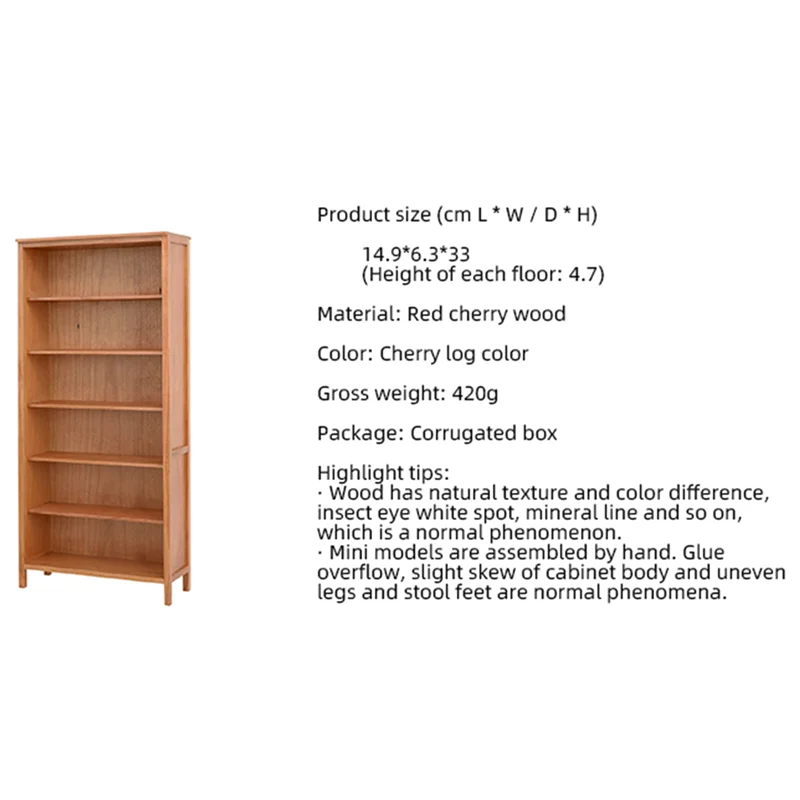 1/10 Bjd Ob11 Miniature Dollhouse Furniture Mini Model Bookcase/Shelf/Locker Dollhouse Accessories White 3