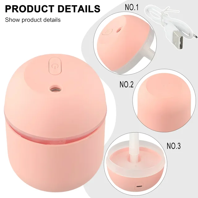 Car Air Freshener LED Air Humidifier Diffuser Air Humidifier Aromatherapy Fragrance Auto Interior Perfume Accessories 5